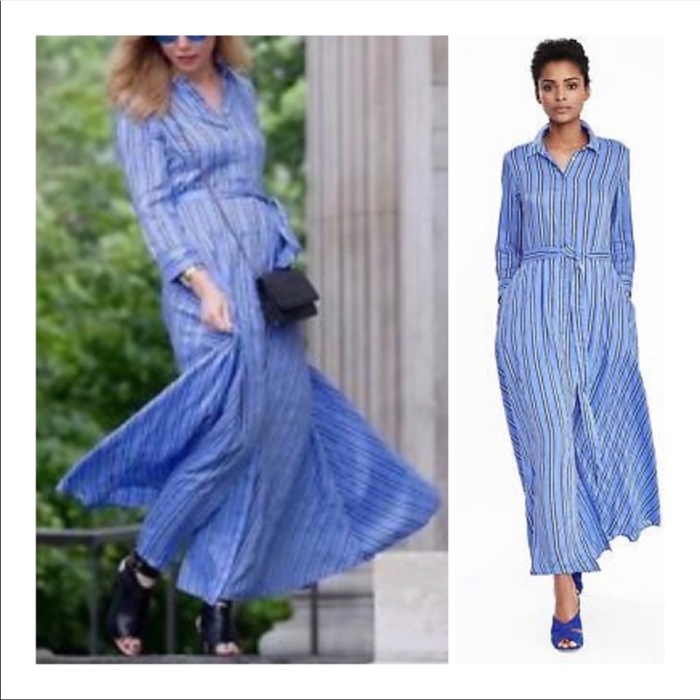Banana Republic Shirt Maxi Dress